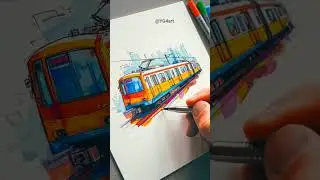 Train Colourful Sketch Drawing Art | Creative Pencil Drawing #train #art #drawing #sketch #pencilart