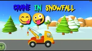 Powerful Crane vs Snowfall ❄️🏗️