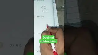 Decimal subtraction.#youtubevideoshorts ,#ytshorts ,#viralshort ,#shortsfeed