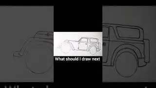 how to draw Mahindra Thar| how to draw a car easy| Thar drawing #thar #tharlover #tharstatus #art