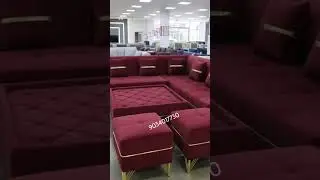 32900/- Only 🔥 L Type Sofa Set With Center Table And 2 Puffi Luxury Looking good febric 👍🏻