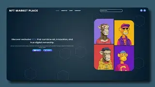 How to Create an NFT Marketplace Landing Page Website with HTML & CSS | Step-by-Step Tutorial