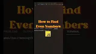 How to find even numbers | Javascript | Coding 