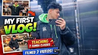 MY FIRST VLOG! 😍 Teaching 2 Zumba Classes + Filming 2 Videos | Crazy Day 💪🔥