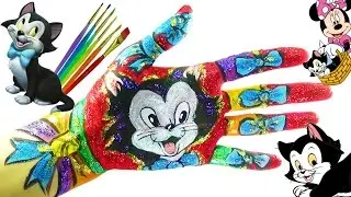 Learn Colors for Children Body Paint with Hand Color Disney Minnie Mouse . Colors Video for Children