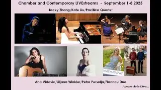 This week's Round Up of Chamber and Contemporary music LIVEstreams Sept. 1-8