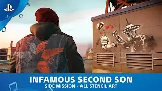 inFAMOUS Second Son - Side Missions - All Stencil Art [Evil Karma]