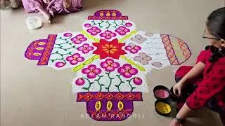 Flower Pot Kolam | பூந்தொட்டி கோலம் | Margazhi Kolam Series | Easy Step by Step Rangoli