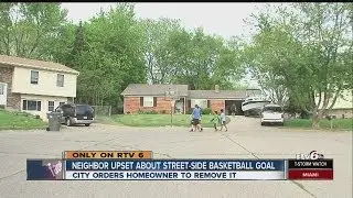 Homeowner ordered to remove basketball goal from street