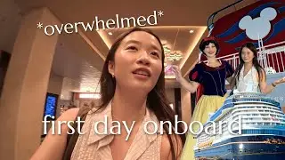 What To Expect On Your First Day on Disney Cruise Singapore | walkarounds, check in, exploring!!