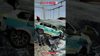 cars vs broken bridge in beamng drive game #beamngdrive #beamngdriveshorts #beamngdrivecrashes #gta