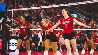 No. 5 Nebraska Stuns No. 4 Louisville in Road Sweep | Nebraska Volleyball Highlights