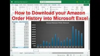 How to Get your Amazon Order History into Microsoft Excel