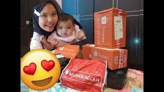 BORONG SHOPEE BRAND FESTIVAL 10.10 + UNBOXING with Baby Nai❤️|| rusuh tapi asik😂