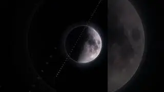 How ISS MOON TRANSIT looks through a telescope 🔭 #shorts #iss #shortsfeed