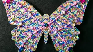 Embellishing a Hand-Painted Wooden Butterfly with Resin Pearls, Glass Rhinestones and Gemstones 