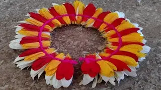 How to make bridal jadai venni in dera (dahlia) flower |color  Dera petals|Valentains day