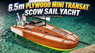 6.5m Plywood Mini Transat  SCOW Sail Yacht Architecture & Design Andrei Rochian