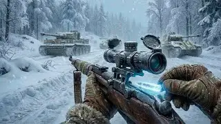 10 tanků SS SEVŘELO odstřelovače - sáhl po «TAJNÉ MUNICI» s poslední kulkou!