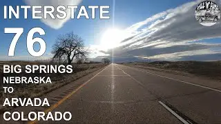 Sunny Scenic Drive on I-76: Nebraska Plains to Colorado Mountains