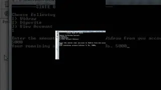 Withdraw And Deposit program in C language | Bank Program in C | Dev C++ | Turbo C | #short #shorts