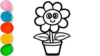 Cute Flower Drawing | Beautiful Flower Drawing For Kids | How To Draw a Flower Easy Step by Step