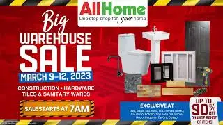 AllHome's BIG WAREHOUSE SALE, this March 9-12