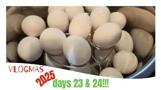 Vlogmas days 23 & 24: cheesecake, eggs, and my Xmas eve cast on!