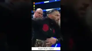 Superkick 😡 x Spear 😈 #wwe #wweromanreigns #wwesmackdownlive #wweuniverse #wwe2k20 #wweuniverse #wwe