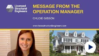Message from Chloie Gibson | Operation Manager at Licensed Structural Engineers