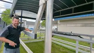ShoreStation boat hoist with Revolution Canopy and ShoreScreen