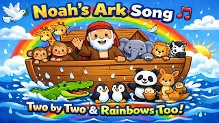Noah&rsquo;s Ark Song 🌈 | Christian Kids Song | Animals Two by Two