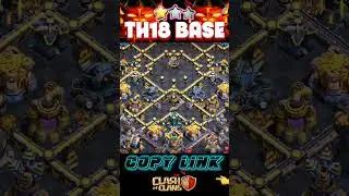ANTI METEOR GOLEM TH18 BEST FOR WAR BASE AND RANK BATTLE BASE  #shorts #clashofclans #coc