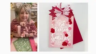 Let&rsquo;s make a red and pink LOVE themed front door hanger with 3D flowers