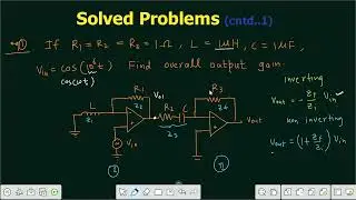 Lecture 24 | Solved Problems on Op Amp | Part (A)