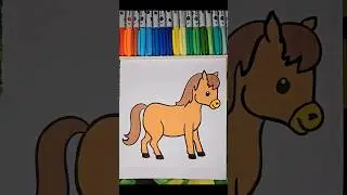 Horse Painting | Easy & Beautiful Art 🐎✨ #easyart #painting #satisfying