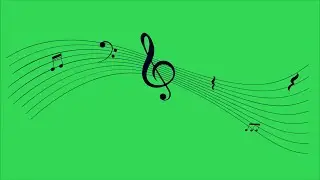Music Notes Green Screen Animation