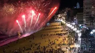 Benidorm Night Happy New Year 2024 Costa Blanca Spain