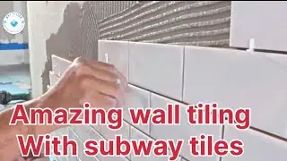 how to do walls with subway tiles looking amazing #bathrooms #subwaytile #subwaytiles #newproject