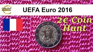 UEFA Euro 2016 2 Euro Coin Roll Hunting 16D