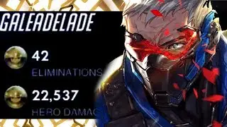 GALE TOP 500 SOLDIER 76! 42 ELIMS! [ OVERWATCH SEASON 18 TOP 500 ]