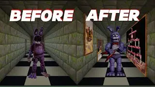 DETAILING THE HORROR ATTRACTION... FNAF 3 Minecraft Part 2