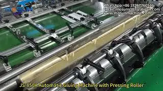 JS-850A Automatic Gluing Machine with Pressing Roller