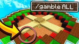 GAMBLING *ALL* MY MONEY?! #2 - Minecraft SKYBLOCK Survival (OxiusPVP)
