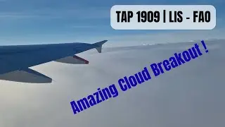 Cloud Breakout After Takeoff | TAP A320 Lisbon to Faro | TP1909