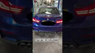 BMW m4 in for mid box delete - sound check before and after - JA CUSTOM TUNING