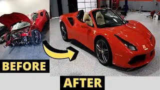 Неожиданный владелец этого полностью исправного Ferrari! - Реставрация Ferrari 488 Spider! (ВИДЕО...