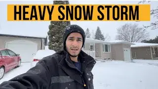 January snow storm winter 2024 ,Kitchener,canada  heavy snow fall