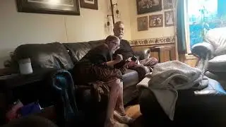 Mom enjoying her Christmas? birthday gift
