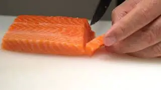 Honolulu Fish Company   King Salmon Sashimi Cutting